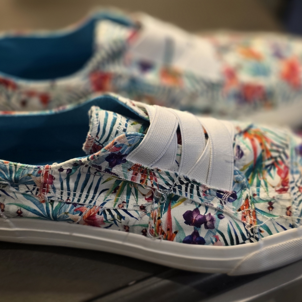 Tropical Floral Slip-On Sneakers
